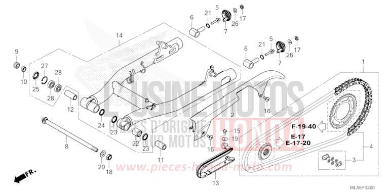 SCHWINGE von CMX 1100 "Rebel" GUNMETAL BLACK METLLIC (NHC52) von 2024